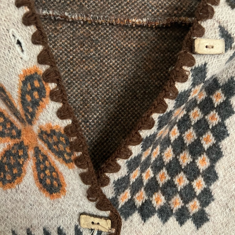 Boho Brown & Orange Jacket - image 4
